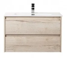 Тумба подвесная с раковиной BelBagno KRAFT-1000-2C-SO-RGB 100 см, Rovere Galifax Bianco