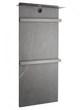 Полотенцесушитель электрический с каменной плитой Серый мрамор WONZON & WOGHAND STUTTGART, Темный графит (WW-A504G-GM)