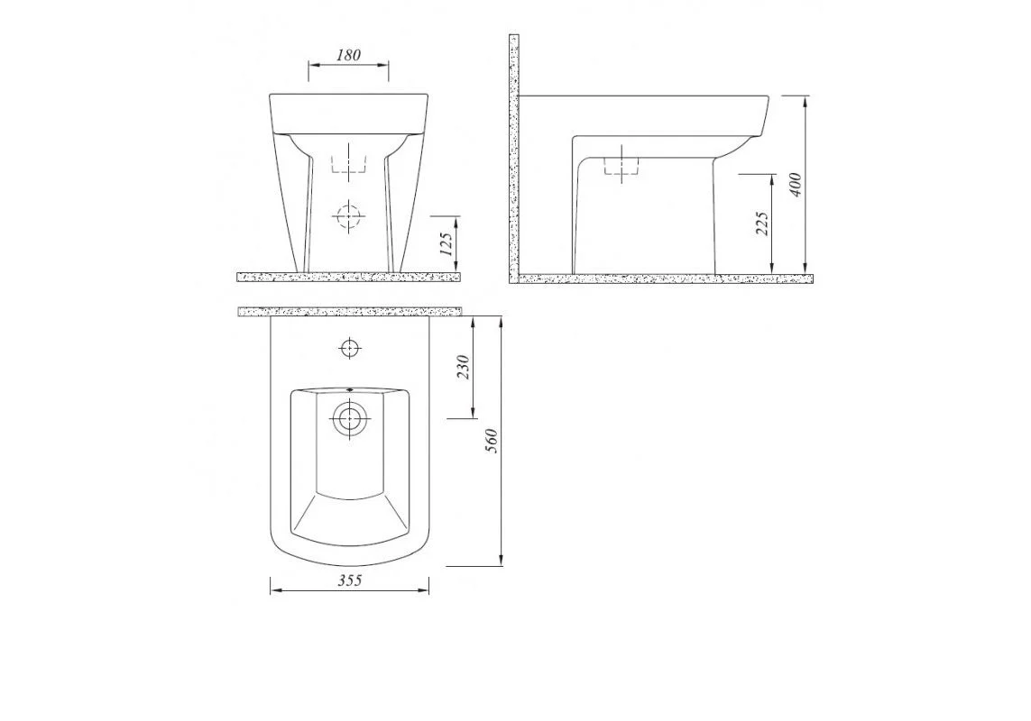 Приобрести биде напольное kale basics