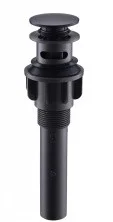 BelBagno Донный клапан с переливом, Click Clack, черный BB-PCU-03-NERO
