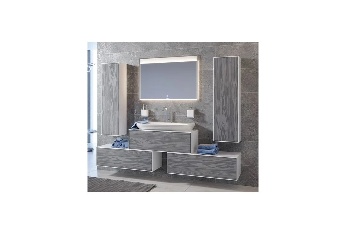 Приобрести тумба подвесная с раковиной aqwella genesis 120 см gen0112mg, белый/серый