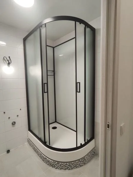 Приобрести frank душевая кабина f412l black, низкий поддон, левосторонняя