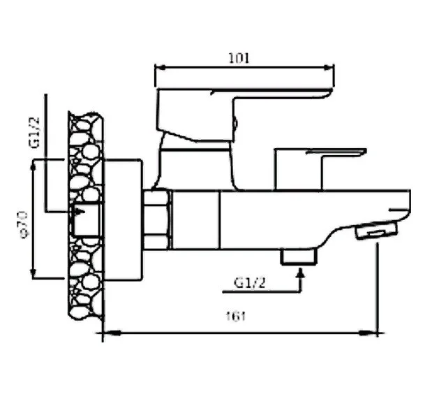 Приобрести смеситель для ванны vieir jiveco с ручным душем, хром v243531