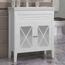 Opadiris Тумба напольная с раковиной Палермо 80 см, белая матовая