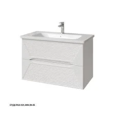 Caprigo Тумба с раковиной MODO-Smalty Terza 80 см, белая, эмаль 35613eml 1