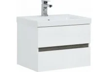 Aquanet Тумба с раковиной Беркли 60 см, белая/дуб рошелье