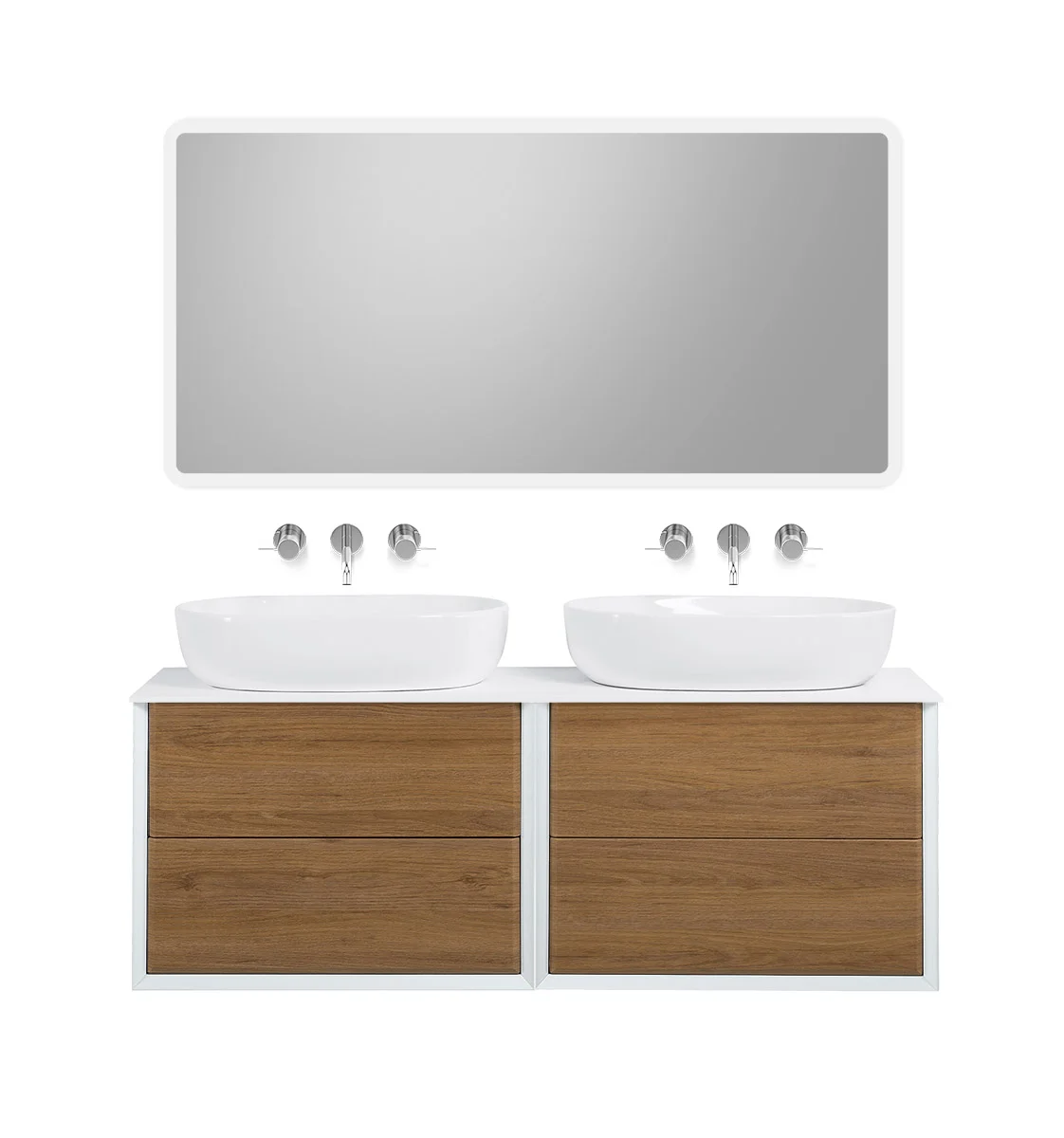 Приобрести cezares тумба со столешницей подвесная bellagio 140 см rovere tabacco, дерево 54716