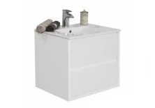 Тумба подвесная с раковиной Акватон Римини 60 см 1A177701RN010, белый