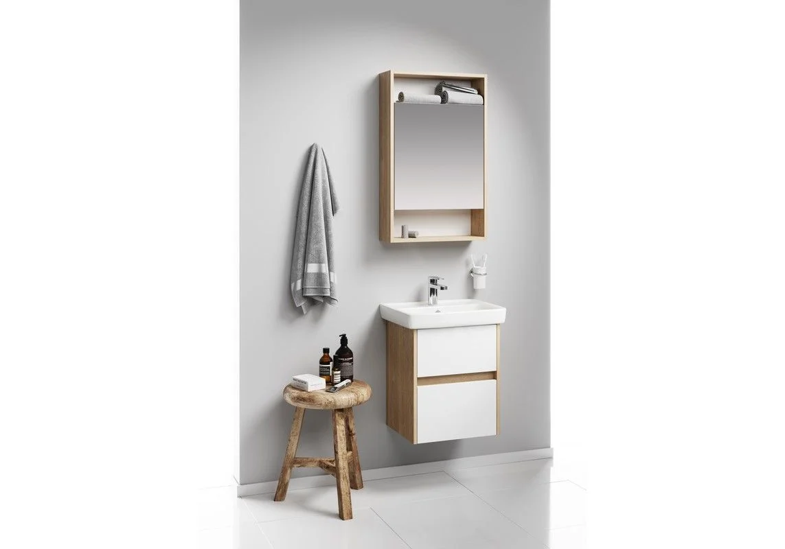 Приобрести зеркало-шкаф aqwella сити 50 см sit0405db, дуб балтийский