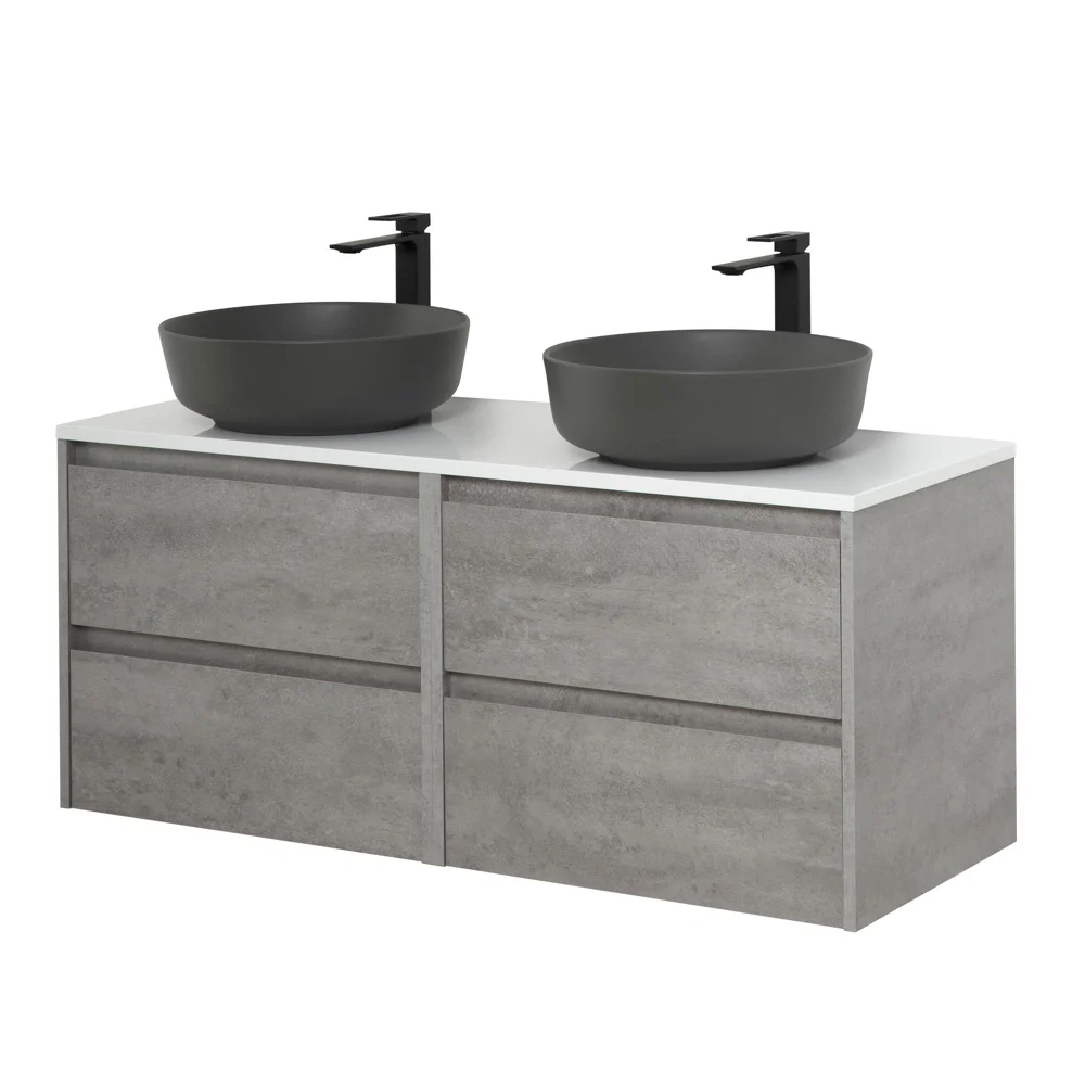 Приобрести belbagno тумба со столешницей kraft 140 см, подвесная cemento grigio
