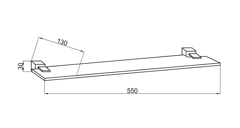 Приобрести boheme полка в ванную комнату venturo 55 см, хром 10302