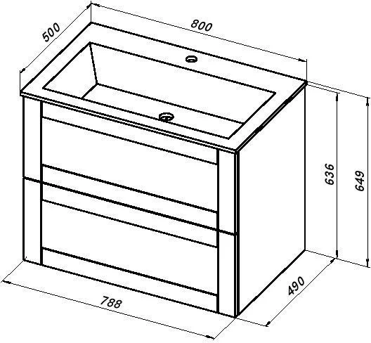 Приобрести aquanet тумба с раковиной терра 80 маренго 00313245