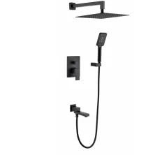 Grocenberg Встраиваемая душевая система, черная матовая GB5008BL