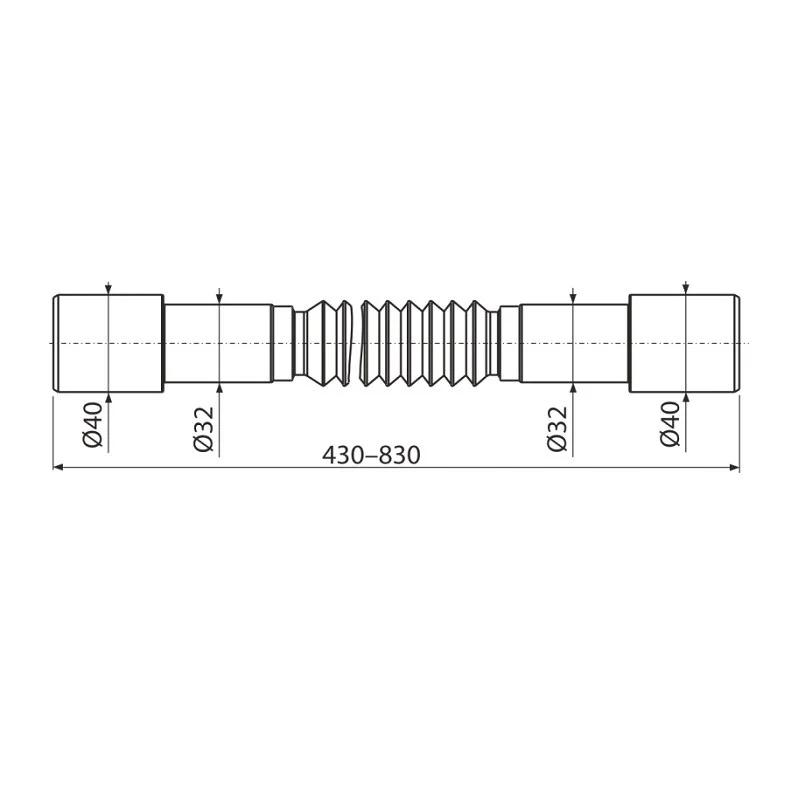 Приобрести гибкое соединение alcaplast a794 40–32×32–40, пластик