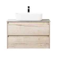 BelBagno Тумба со столешницей KRAFT 80 см, подвесная Rovere Galifax Bianco