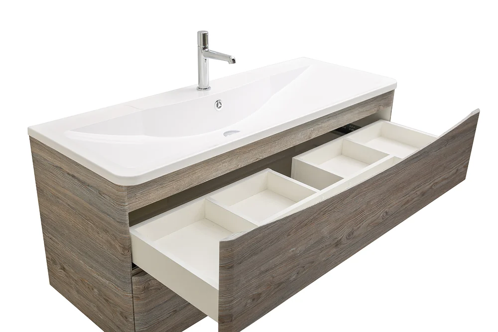 Приобрести belbagno тумба с раковиной acqua 120 см, подвесная pino scania, белая раковина