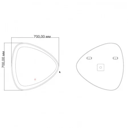 Приобрести azario зеркало edda 700*700, белый, влагостойкое с сенсорным выключателем, гравировка, cs00063649