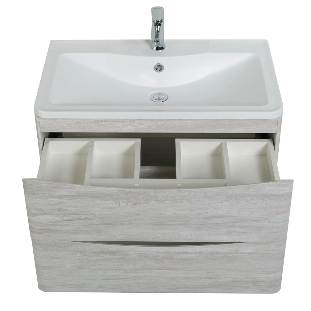 Приобрести belbagno тумба с раковиной acqua 90 см, подвесная rovere vintage bianco, белая раковина