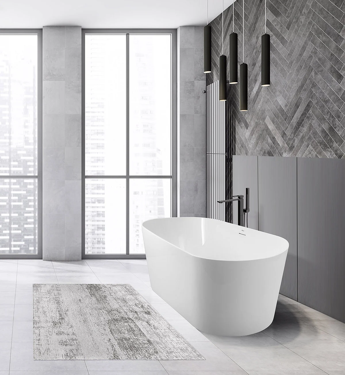 Приобрести belbagno акриловая ванна 170х80 см, отдельно стоящая, белая bb416-1700-800