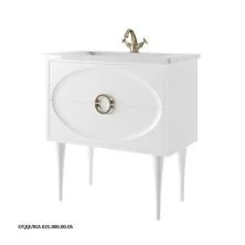 Caprigo Тумба с раковиной MILANO 80 см, белая, эмаль 38311 5