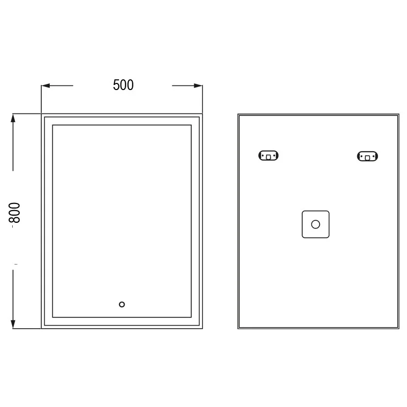 Приобрести azario зеркало teodoro влагостойкое с подсветкой и гравировкой 500*800