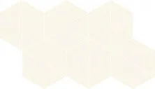 Мозаика Coliseumgres Progetto 3D Trapezium white 31,4x18см, белая