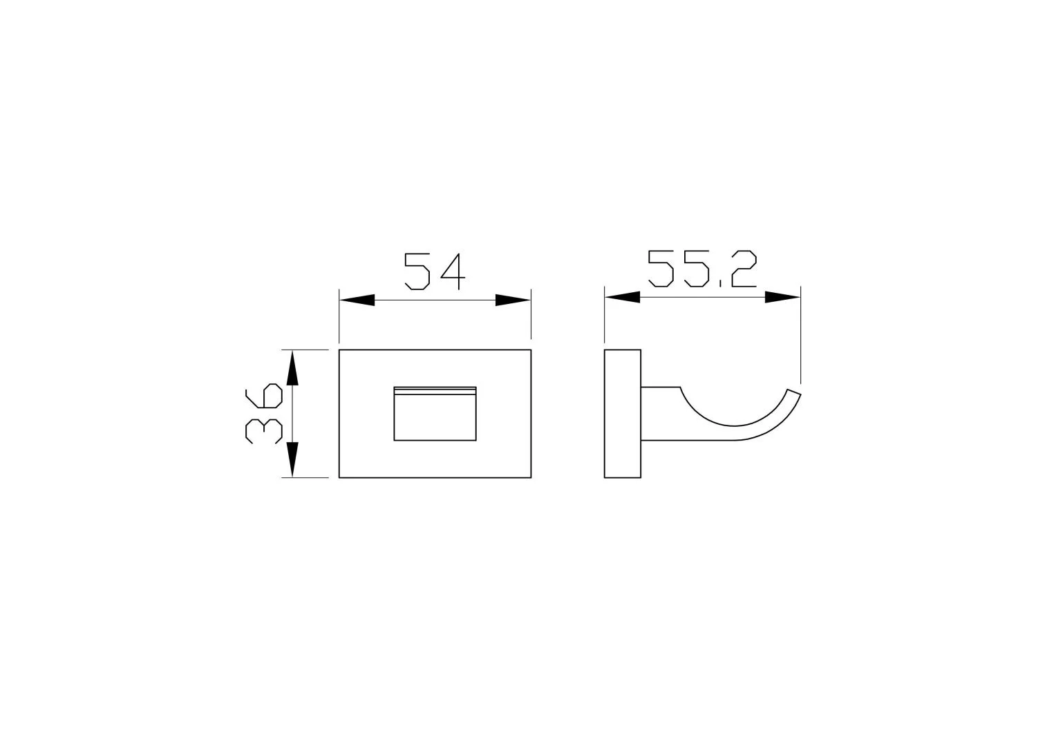 Приобрести крючок для ванной wonzon & woghand flat, хром (ww-9715)
