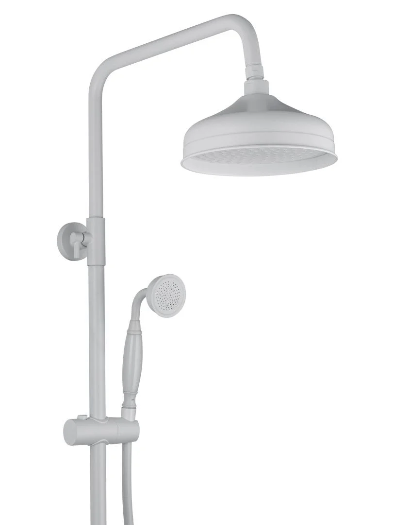 Приобрести душевая система с термостатом wonzon & woghand retro, белый матовый (ww-b3041-mw)