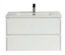 Тумба подвесная с раковиной BelBagno KRAFT-1000-2C-SO-BO 100 см, Bianco Opaco