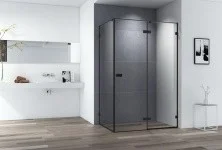 Cezares Душевое ограждение BELLAGIO 100х80 см, черное BELLAGIO-AH-1-100/80-C-NERO