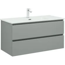 Aquanet Тумба с раковиной Вега 100 см, мисти грин