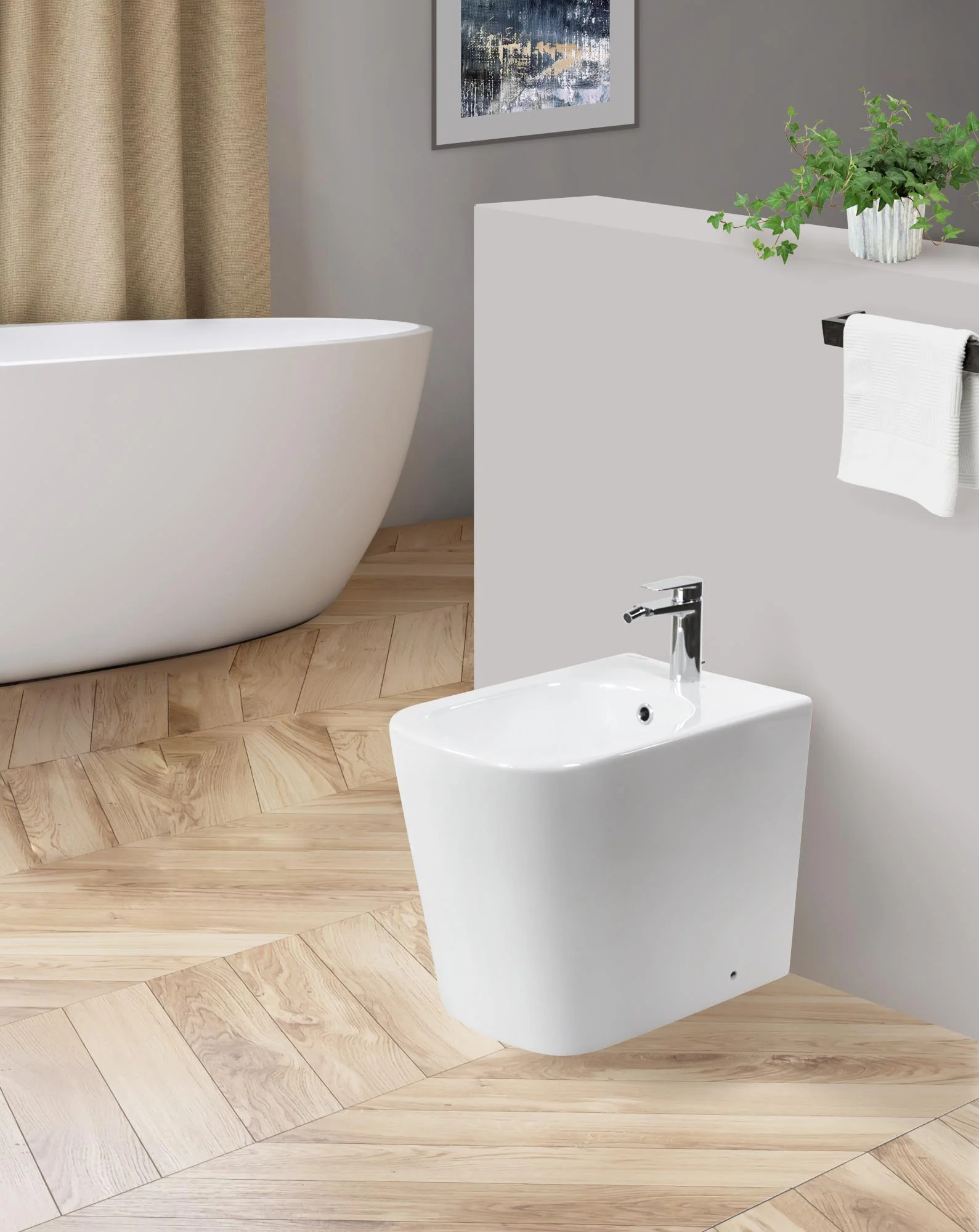 Приобрести belbagno биде напольное albano, белое bb120b