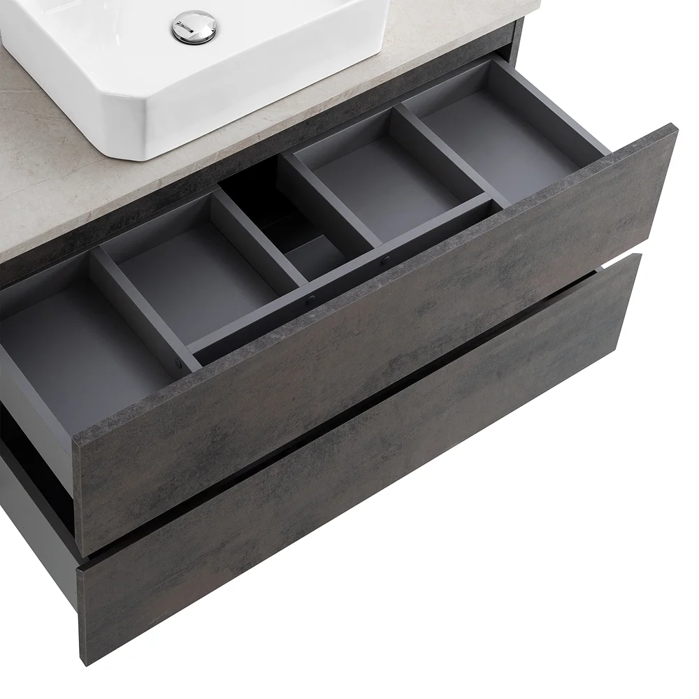 Приобрести cezares тумба со столешницей molveno 46 100 см ossido, темно коричневая molveno 46-100-2c-so-oss