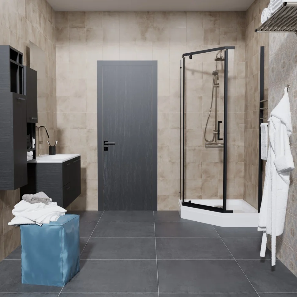 Приобрести triton душевое ограждение дека а 90x90 см, черное щ0000059782