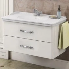 Сomforty Тумба с раковиной "Неаполь-100" белый глянец