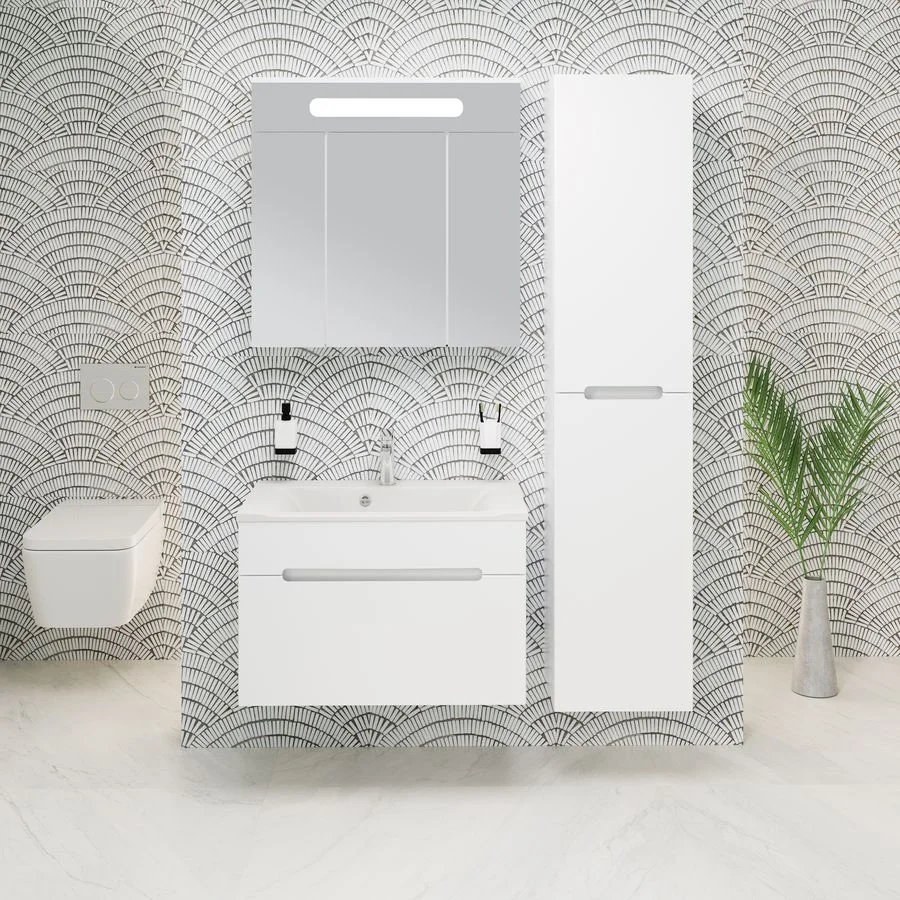 Приобрести aqua de marco тумба подвесная с раковиной olivia 80см, один ящик, белый 2080coli/h; 280olivia