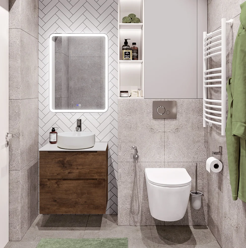 Приобрести belbagno тумба со столешницей etna-h60 70 см, подвесная rovere moro