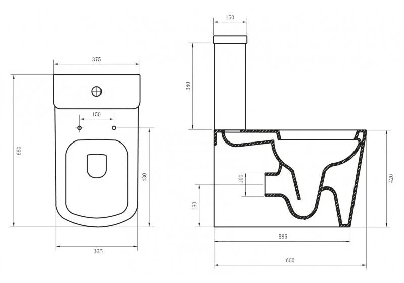 Приобрести унитаз-компакт безободковый belbagno albano bb120cpr