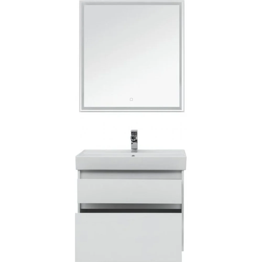 Приобрести aquanet тумба с раковиной nova lite 75 см, белая (2 ящика)