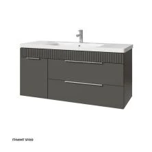 Caprigo Тумба с раковиной MONBAR 120 см, левая, графит
