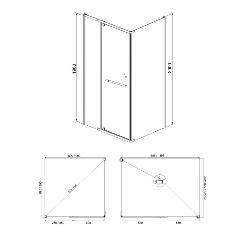 Приобрести mirsant душевое ограждение arena square black 100х100 см, черное ут000094567