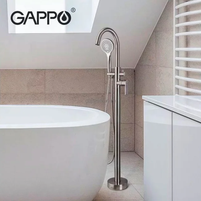 Приобрести gappo смеситель для ванны g3099 напольный. сатин 30089