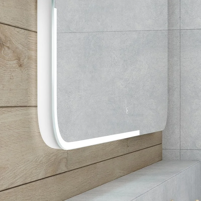 Приобрести continent зеркало с подсветкой raison 120х70 см, сенсорный включатель, белое