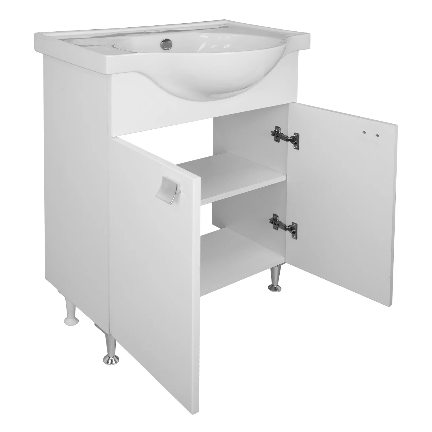 Приобрести loranto тумба напольная с раковиной софия 60х84 см , белая (cs00073483)