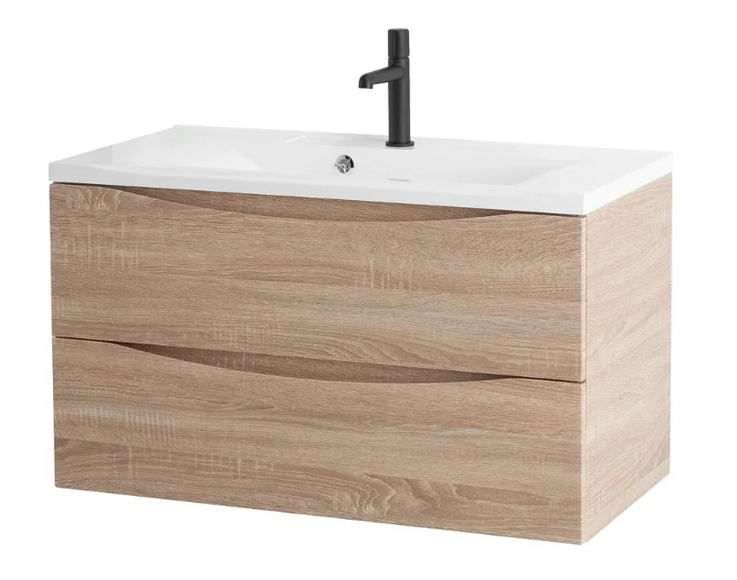 Приобрести тумба подвесная с раковиной belbagno marino-900-2c-so-wo-p 90 см, rovere bianco