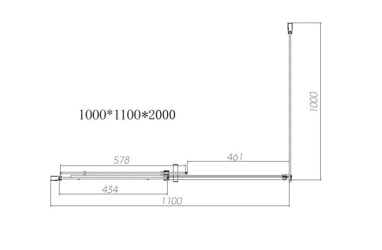 Приобрести vincea душевое ограждение dice 100х110 см, прозрачное, хром vsr-4d1011cl