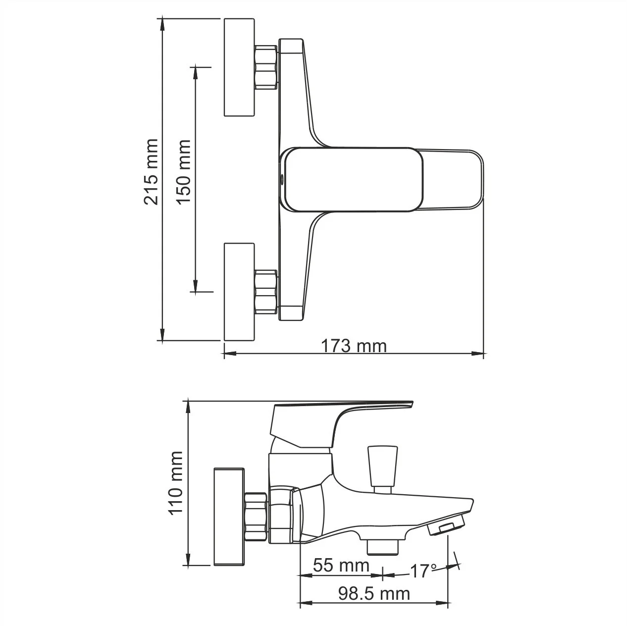 Приобрести wasserkraft смеситель для ванны salm 2701, хром