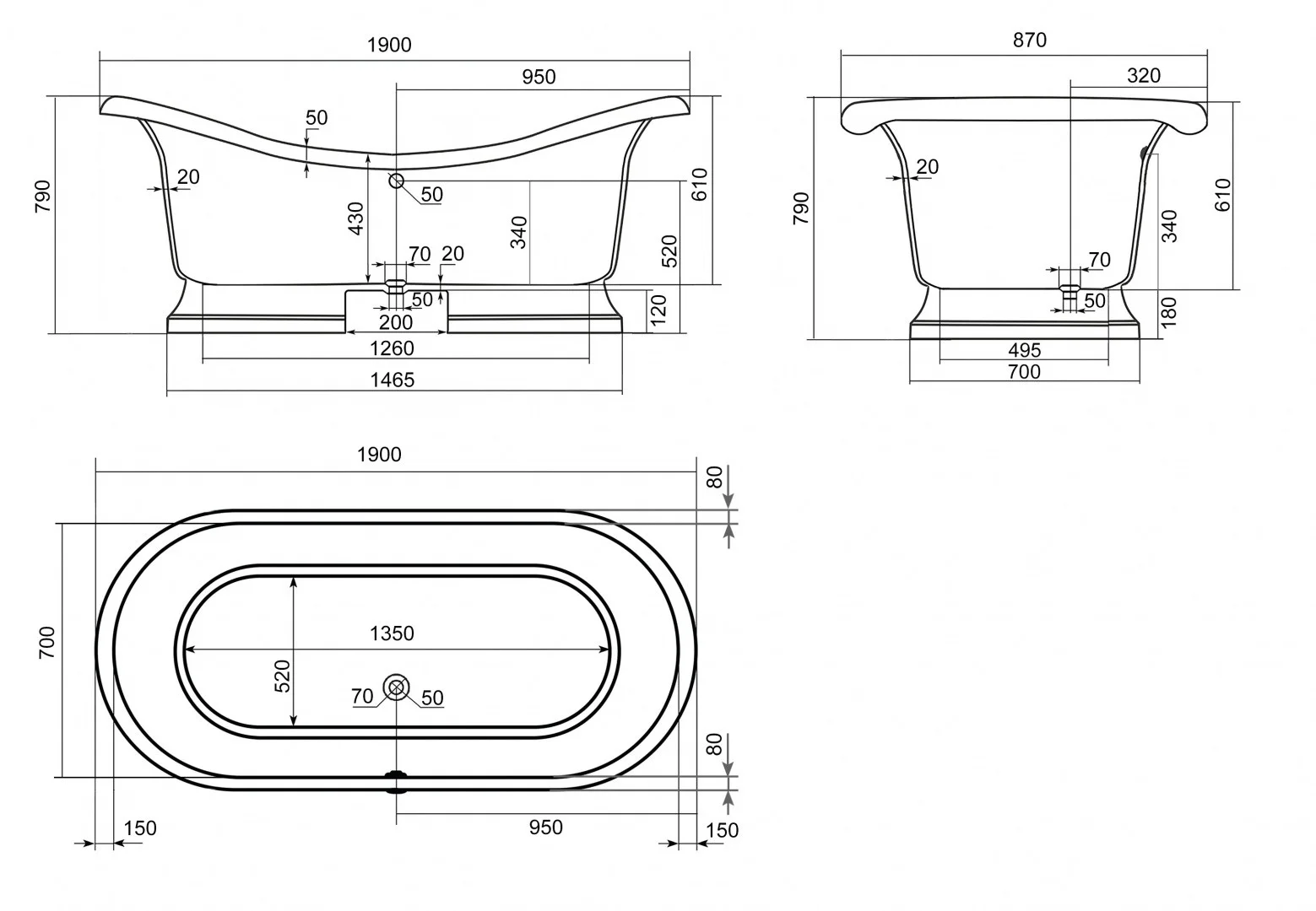 Приобрести aqua de marco отдельностоящая ванна fidji 190x89см, 1190wfid