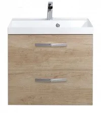 Тумба подвесная с раковиной BelBagno AURORA-600-2C-SO-RNN 60 см, Rovere Nebrasca Nature