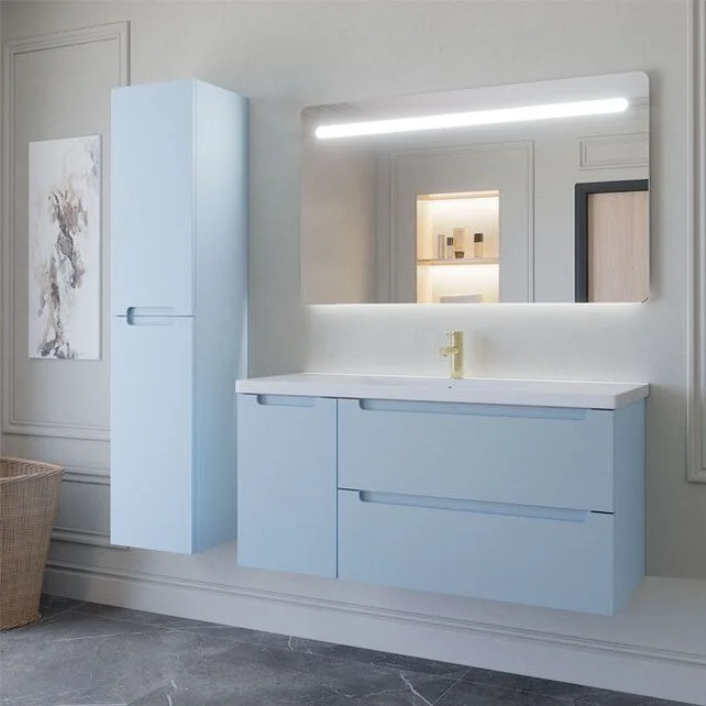 Приобрести caprigo тумба с раковиной termin-smalty 120 см, левая, голубая, эмаль